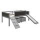 preview thumbnail 24 of 32, Twin size Loft Bed Wood Bed with Two Storage Boxes Gray