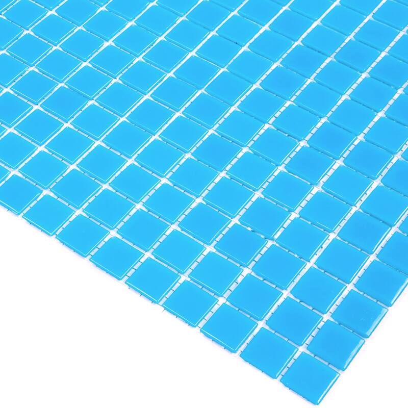 Apollo tile 12" x 12" Dune Glossy Pacific Blue Glass Tile (20 sq ft/case) - 20 Pack