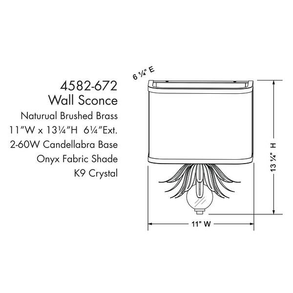 Minka Lavery 4582 Caprio 2 Light 13" Tall Wall Sconce with Cloth Shade