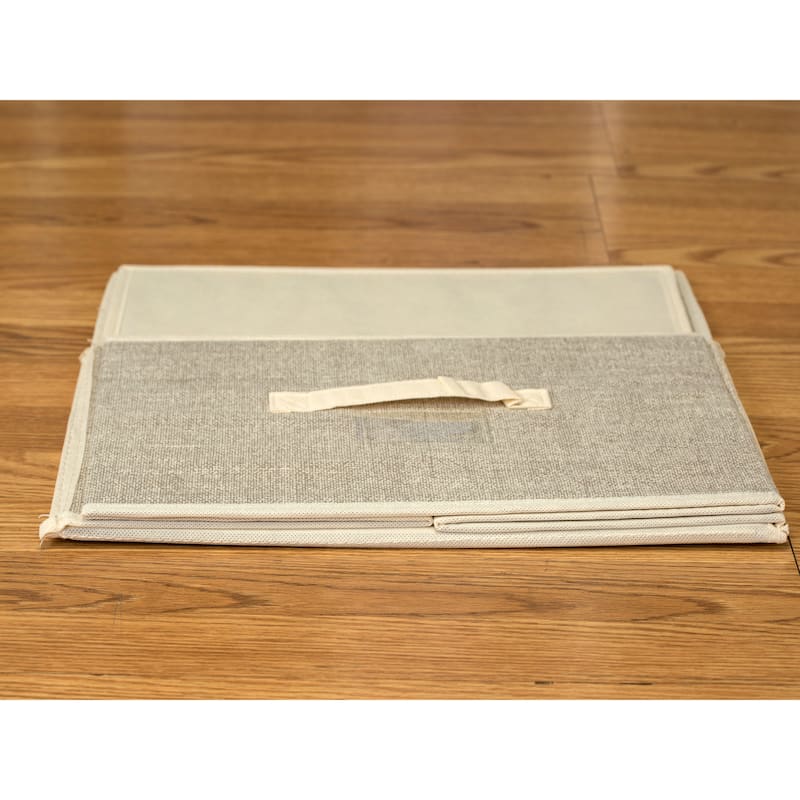 Simplify Jumbo Storage Box in Faux Jute - L16x W16x H10