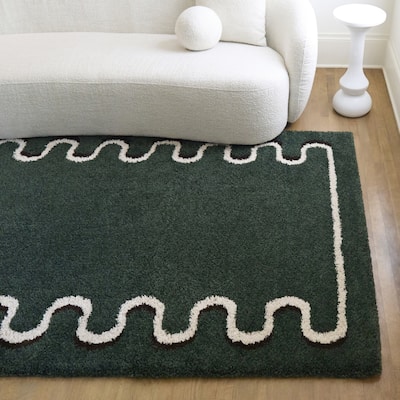 Binford Modern Border Area Rug