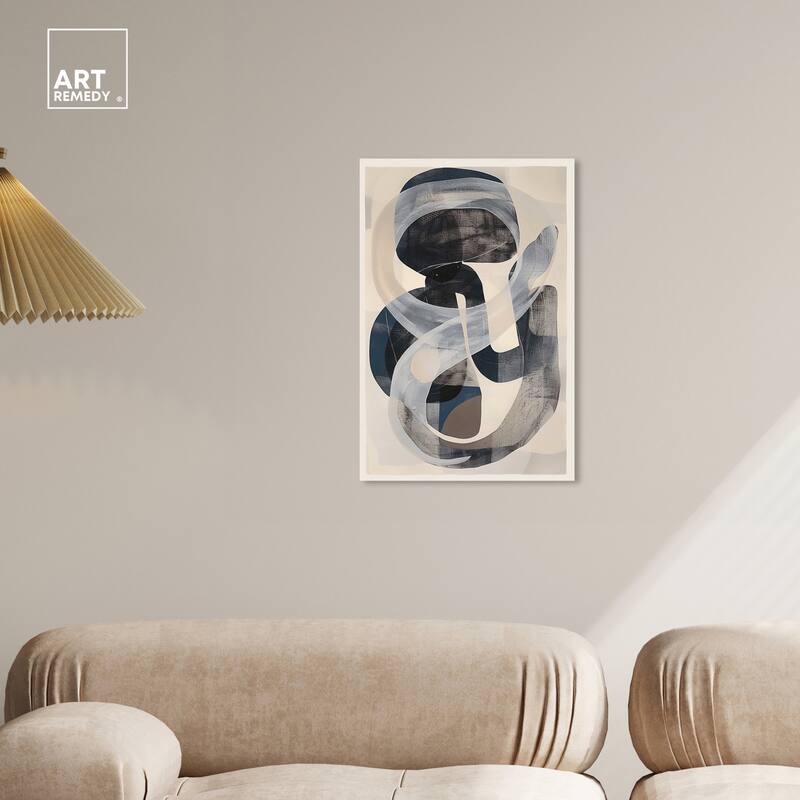 Art Remedy Slither Gallery Wrapped Abstract Shapes 1 Piece Canvas Wall Art