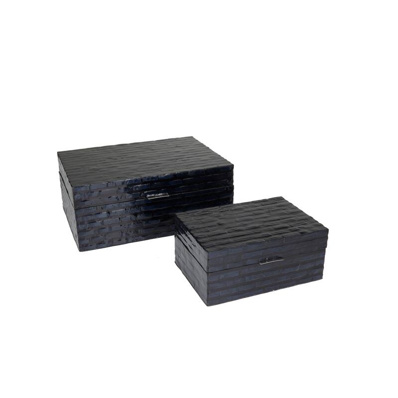 Shell Contemporary Box (Set of 2) - S/2 12", 8"W