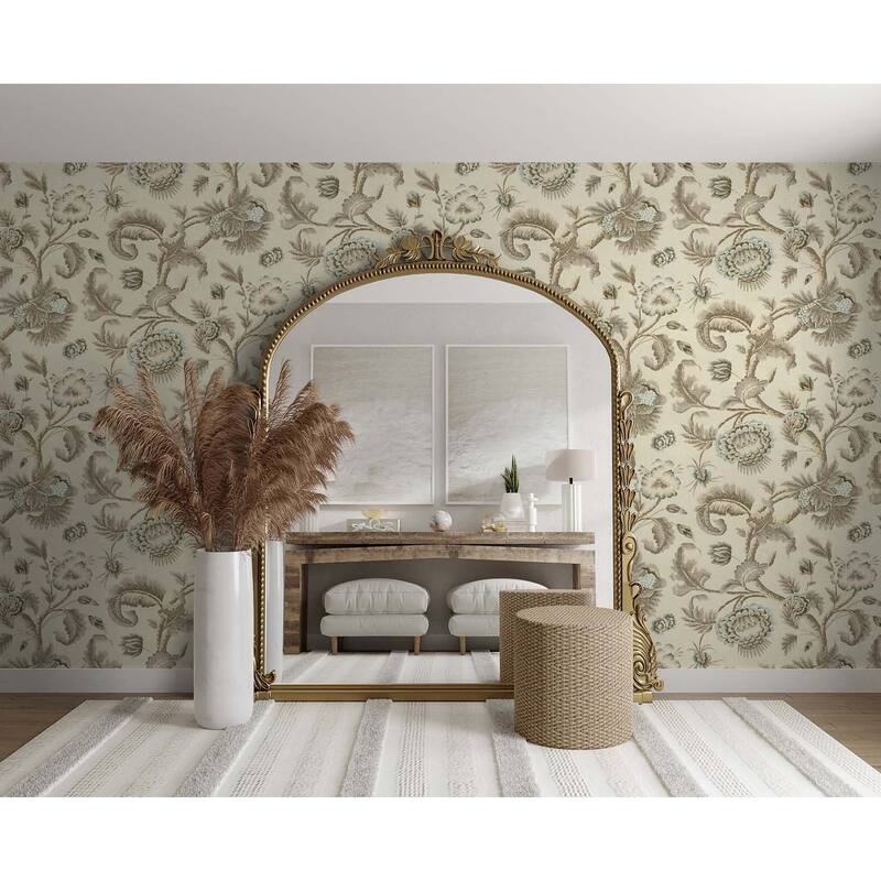 Seabrook Designs Sylvester Leafy Floral Unpasted Wallpaper