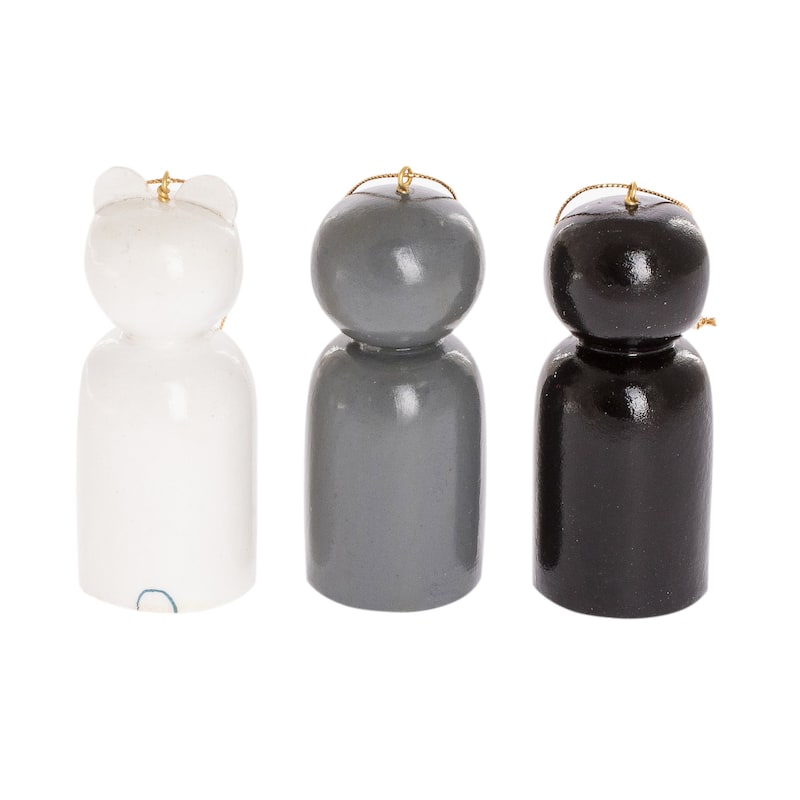 Novica Handmade Sweet Arctic Reclaimed Wood Ornaments (Set Of 3)