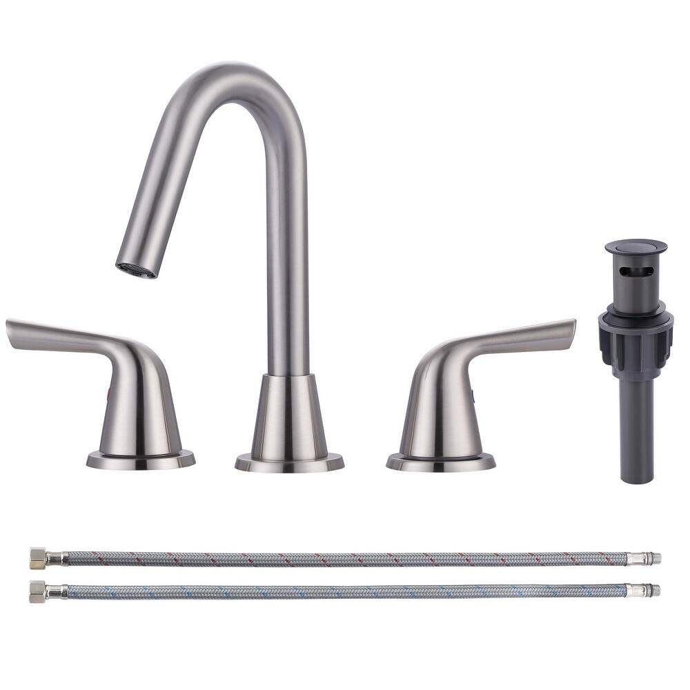 WOWOW 8 in. Widespread Double Handle Bathroom Faucet