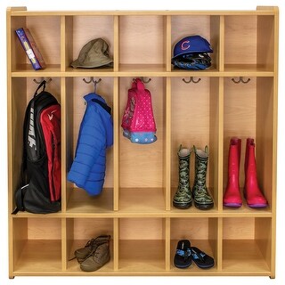 Tot Mate 5 Section Preschool Laminate Floor Locker - 46" x 15" x 47 1/2"