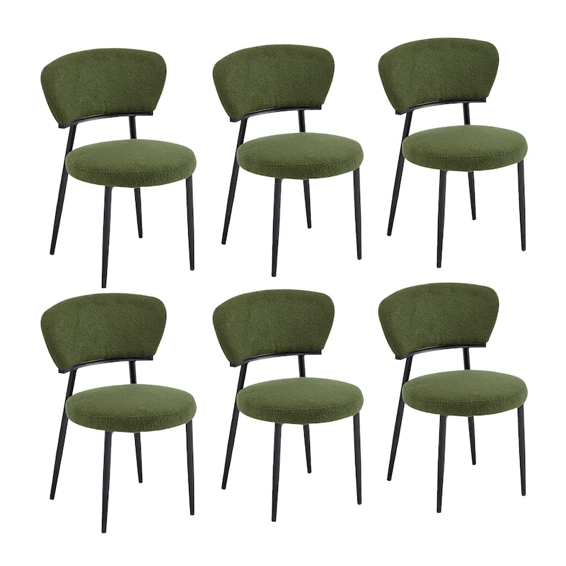 Hearth Upholstered Dinning Chair Set by Christopher Knight Home - Green+Black - Set of 6