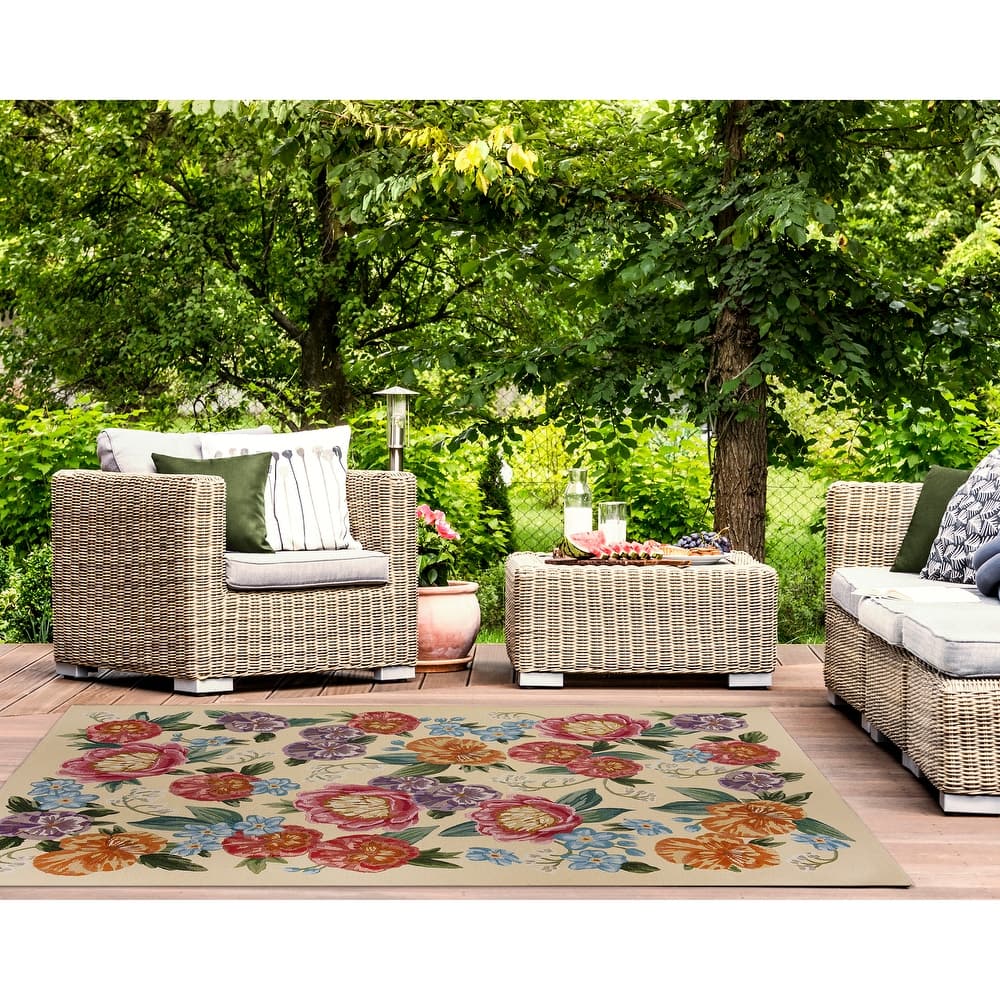 Liora Manne Marina Secret Garden Indoor/Outdoor Area Rug