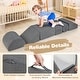 preview thumbnail 9 of 8, Gymax 6 Pcs Toddler Climbing Blocks w/ Handles Chenille Fabric Cover - Grey - See Details