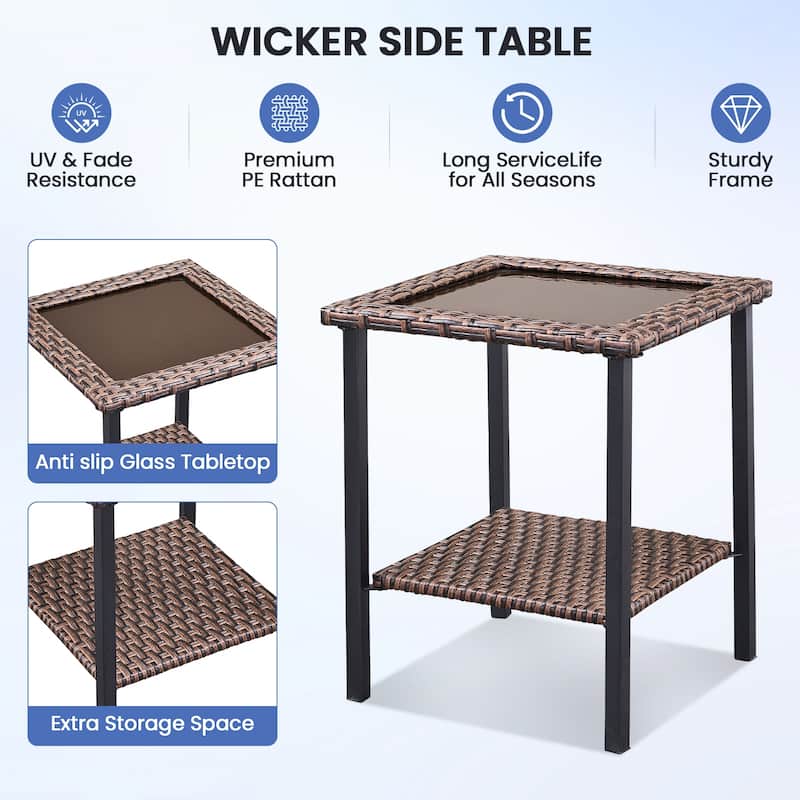 Pocassy Outdoor Sofa with Patio Chairs Funiture Set