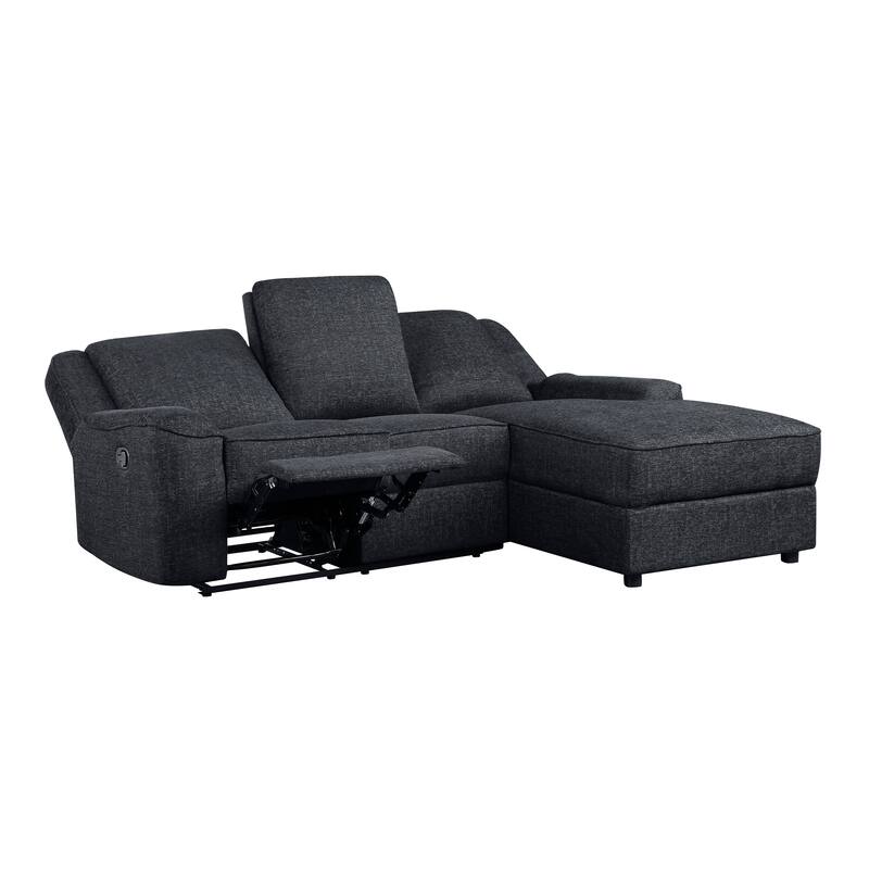 Hassan 2-Piece Manual Reclining Sectional Sofa with Right Chaise