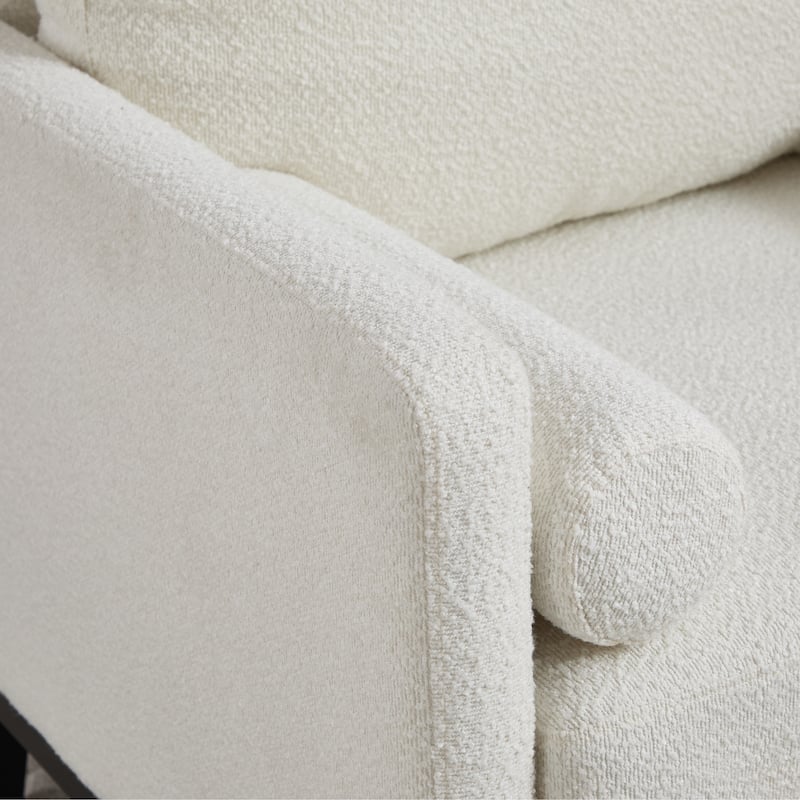 35.4"W Modern Reading Chair,Upholstered Accent Chair with Pillows and Wood Legs