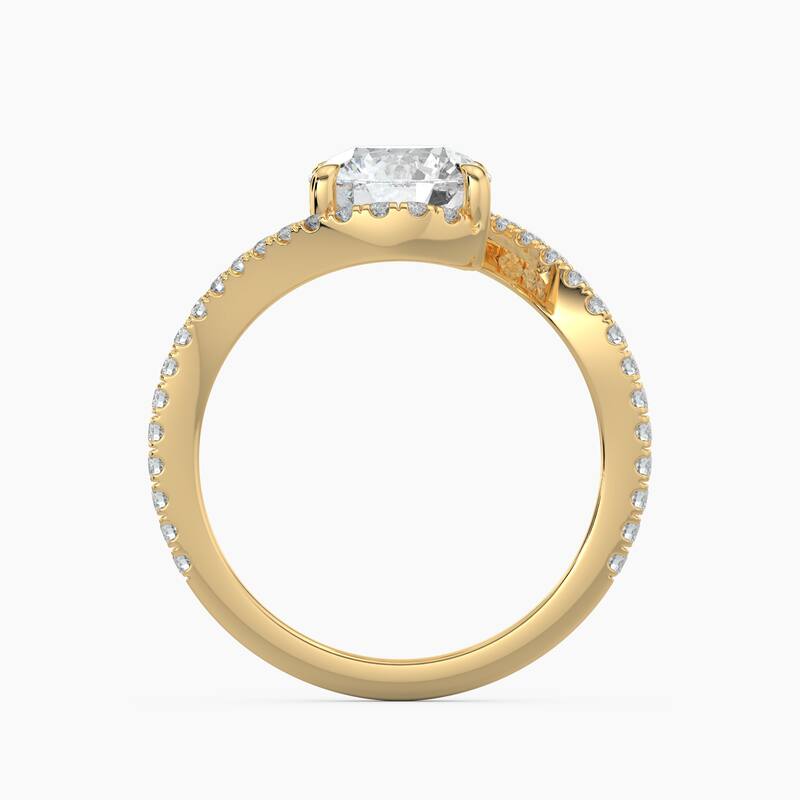 Auriya 14k Gold Round Lab Grown Diamond Bypass Engagement Ring 1.00 to 5.00 ct. tw. (F-G, VS)