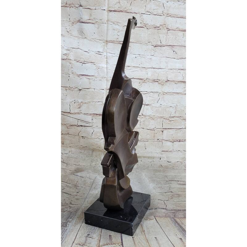 Cello Bronze Metal Sculpture Statue Figure Collectible Musician Musical Instrument Decor Dali