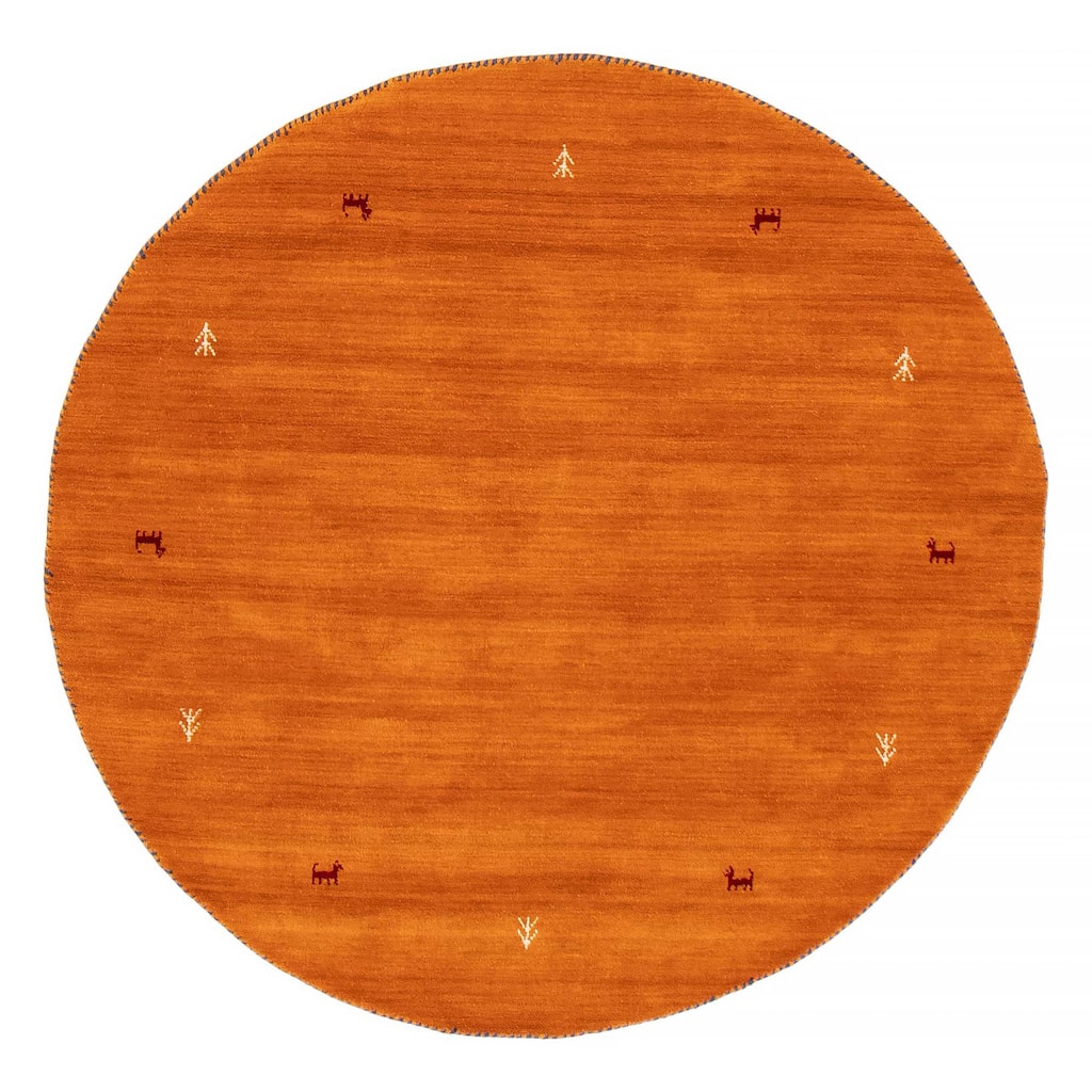 Kashkuli Gabbeh Orange Rug 5'0" x 5'0" - 5'0 x 5'0