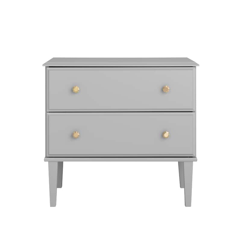 Prepac Lux 27.75" W Nightstand Bedside Table, Nightstand for Bedroom, End Table with 2 Drawers
