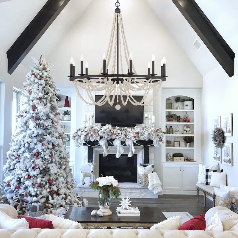 Cauhu 12-light Farmhouse Empire Beaded Chandelier - N/A