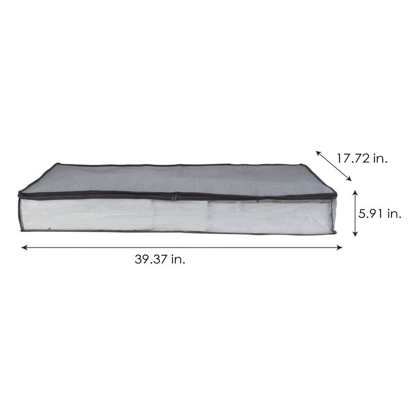 Simplify Under the Bed Storage Bag in Grey - 40x 18x 6
