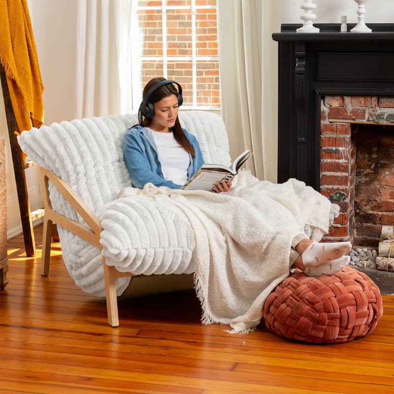 Pillow Saxx Dream Lounger with Wood Frame - 3-in-1 Bean Bag