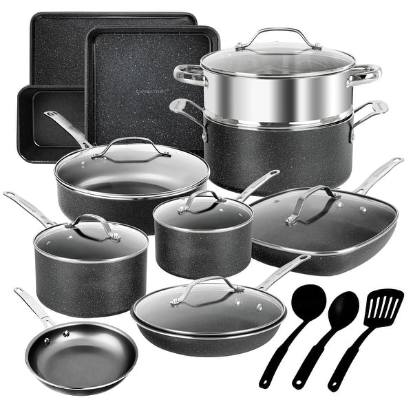 Granitestone 20 pc Nonstick Cookware and Bakeware Set Bed Bath