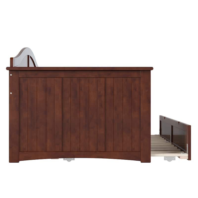 Nantucket Twin Wood Daybed with Twin Size Trundle