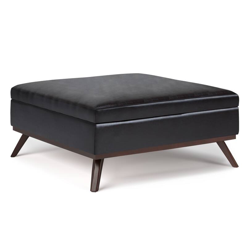 Square Coffee Table Storage Ottoman