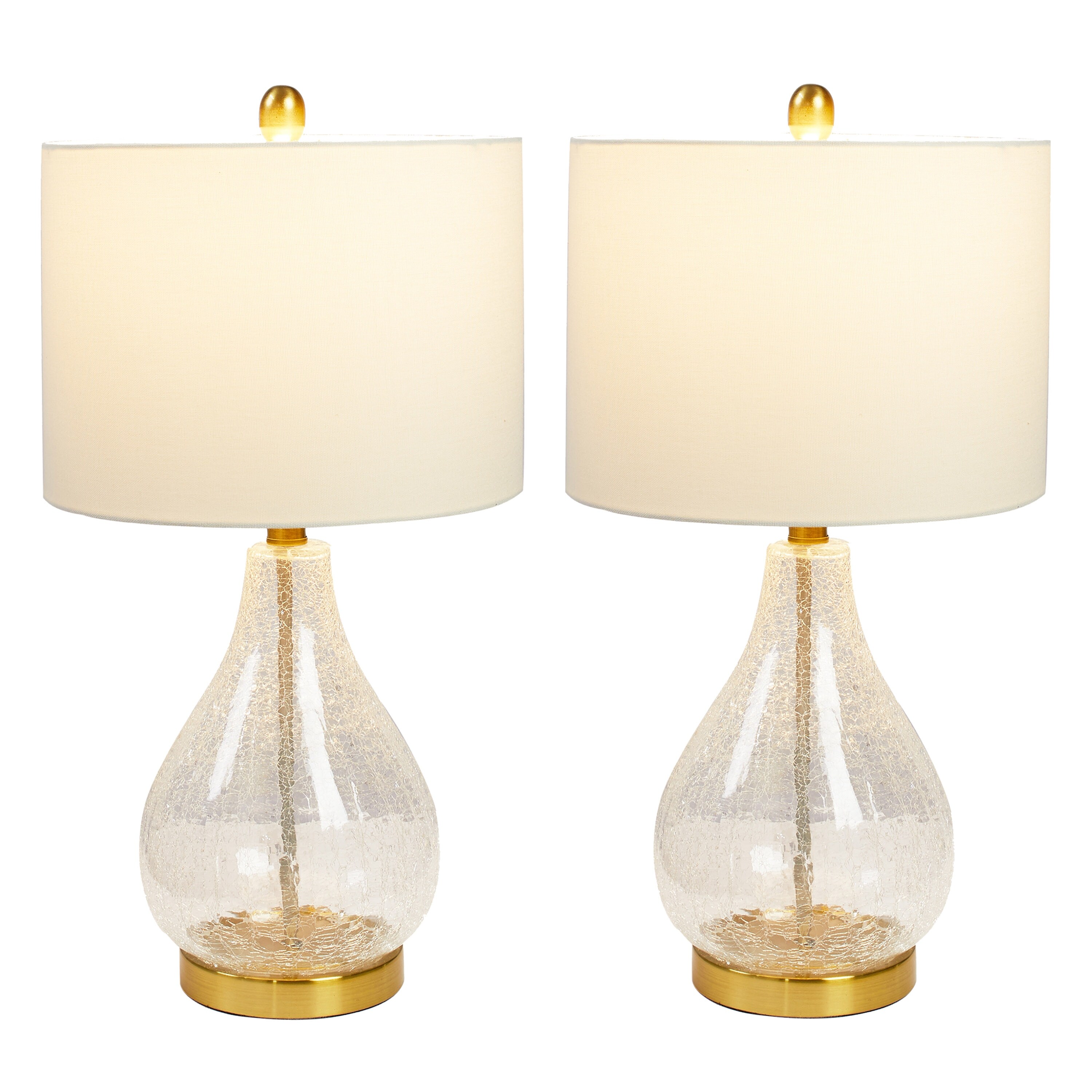 Mia Crackle Glass Table Lamp Set Of 2 Overstock 31686922