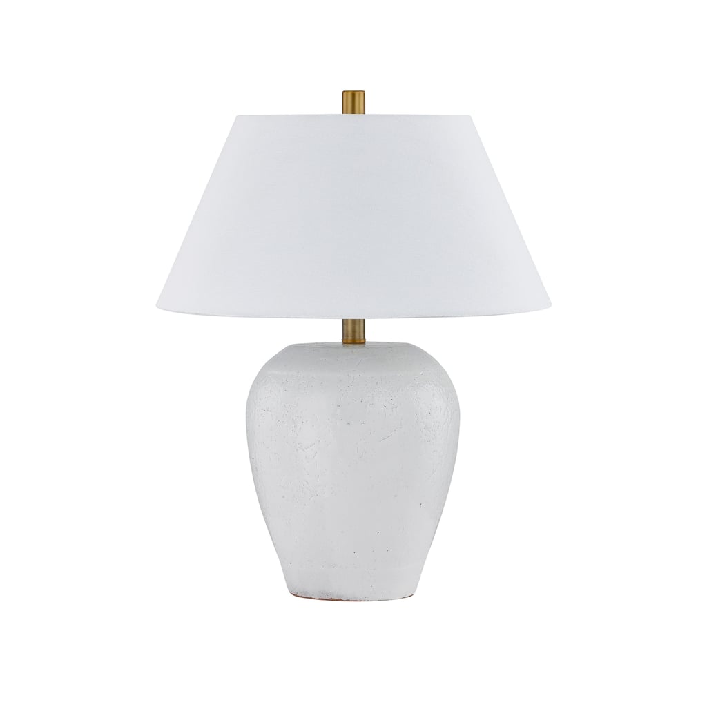 Ruth 22" Table Lamp with Linen Shade, White
