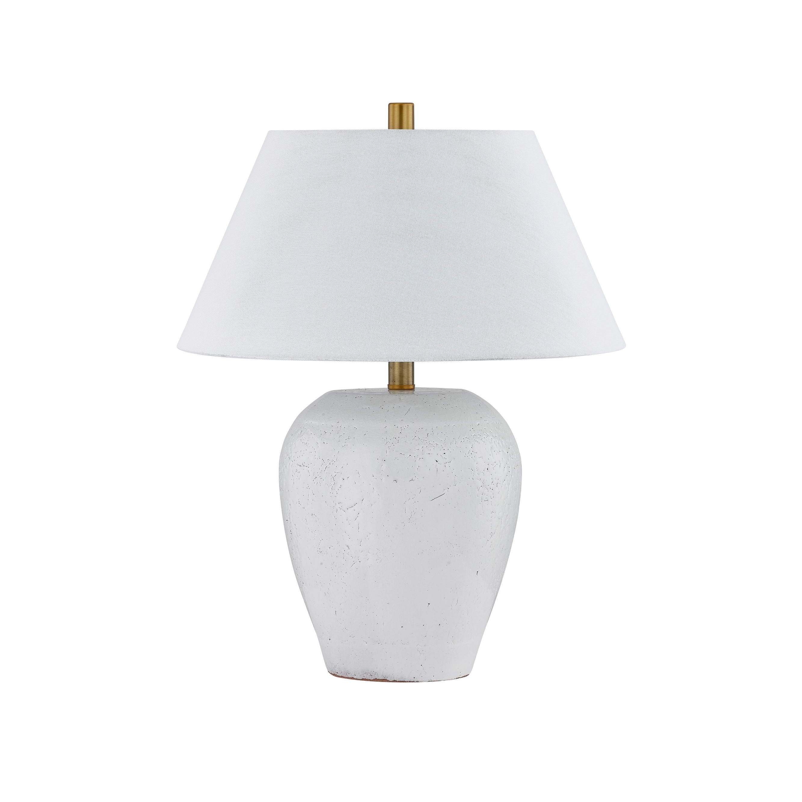 Ruth 22" Table Lamp with Linen Shade, White