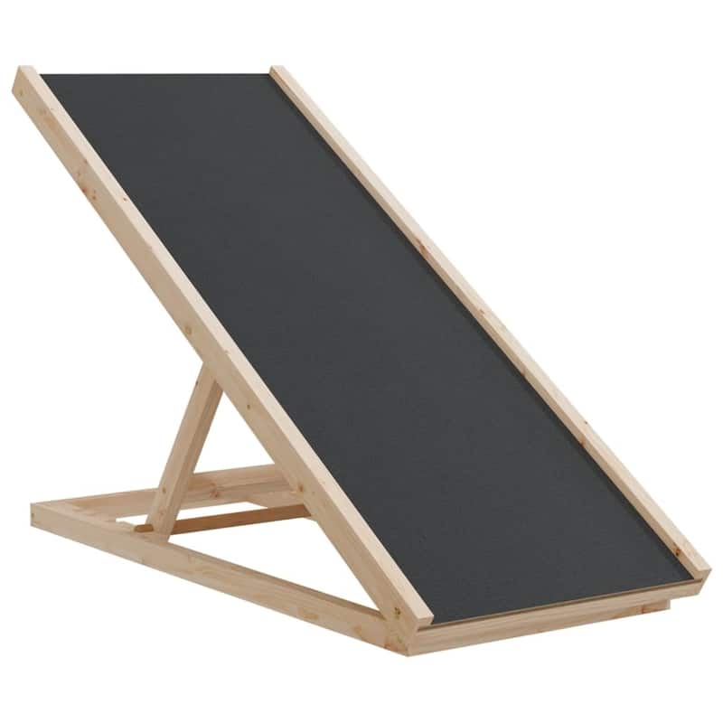 vidaXL Dog Ramp Gray 39.4"x15.7" Solid Wood Fir - 39.4" x 15.7"