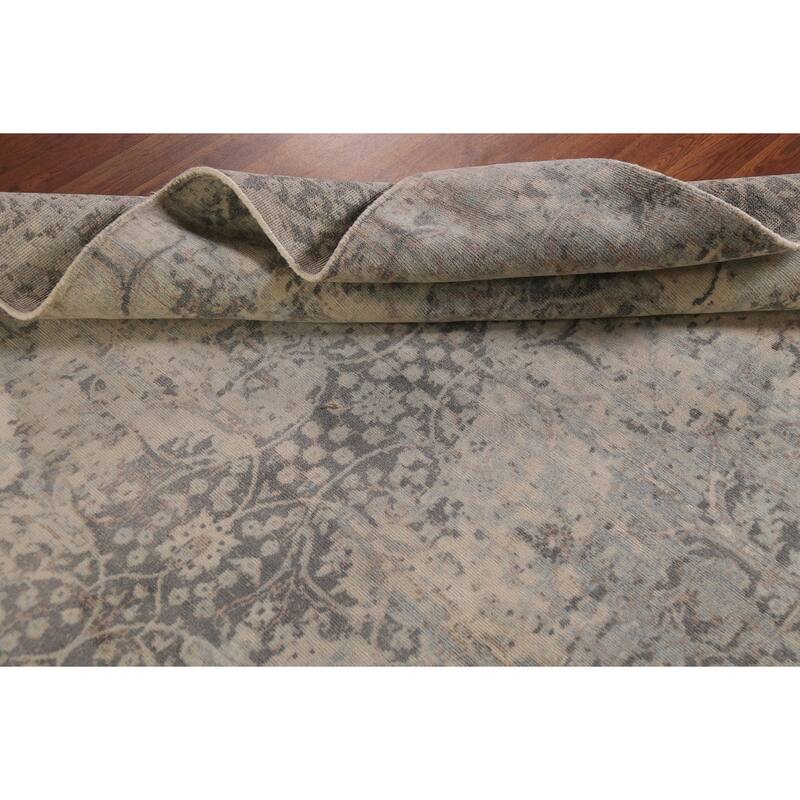 All-Over Abstract Area Rug Handmade Wool Carpet - 5'4"x 7'8"