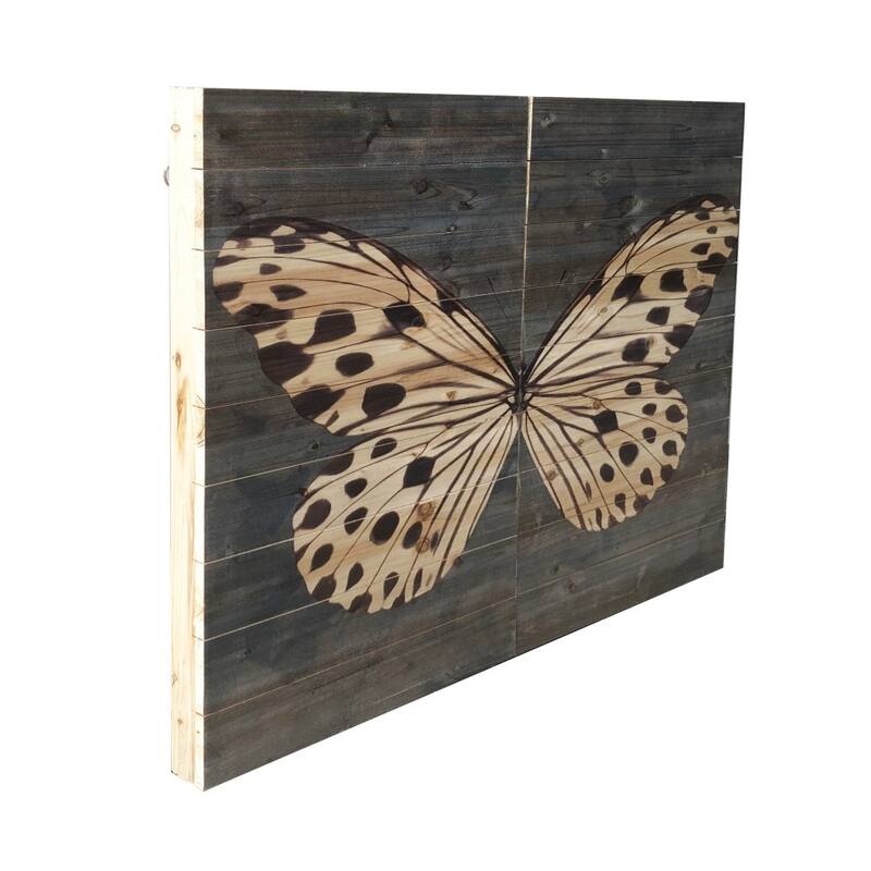 Two Piece Graceful Butterfly Wood Plank Wall Art Bed Bath & Beyond