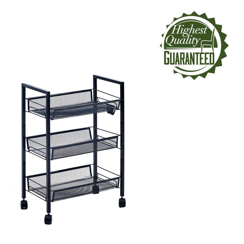Porthos Home Cason 3-tier Organization And Storage Utility Cart
