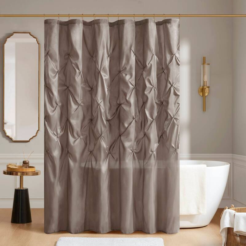 Madison Park Laurel Tufted Semi-Sheer Shower Curtain