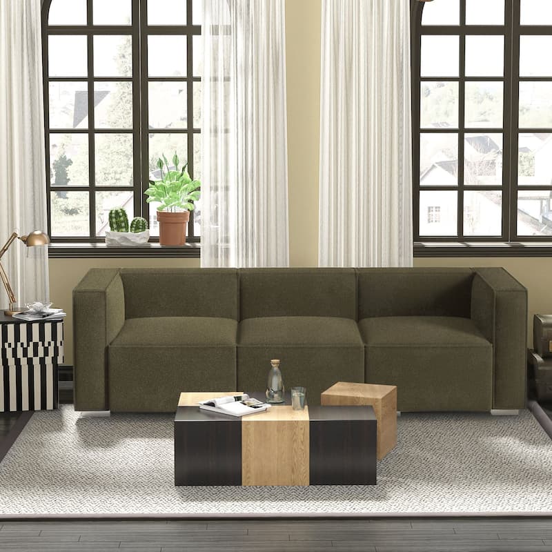 Wayna 3-seater sofa, sofa with solid wood frame, Living Room Sofa - 31.5"*97"*7"