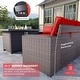 preview thumbnail 24 of 125, Kullavik 13 Pieces Outdoor Patio Furniture Set with Fire Pit Table w/ Wide Armrests
