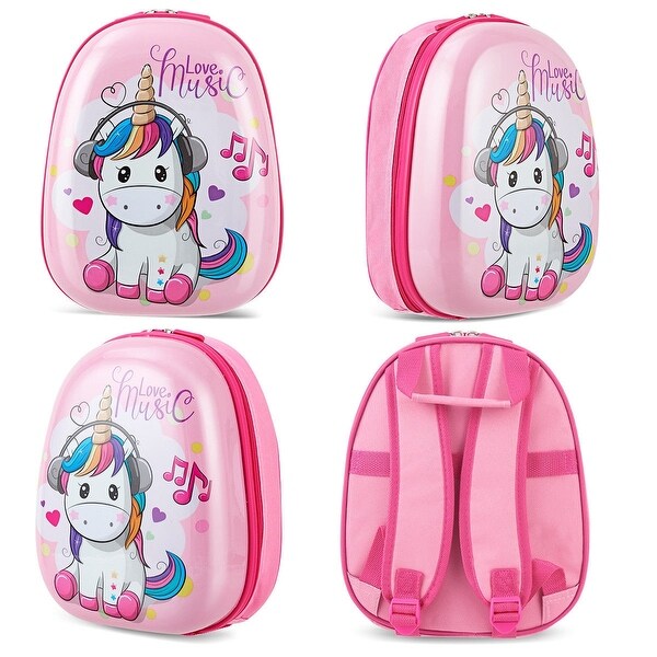 12 Square Backpack Kids Luggage Suitcase Set ABS Polycarbonate Elephant Pattern Lightweight Waterproof 2 pcs 16 Trolley Rolling Case