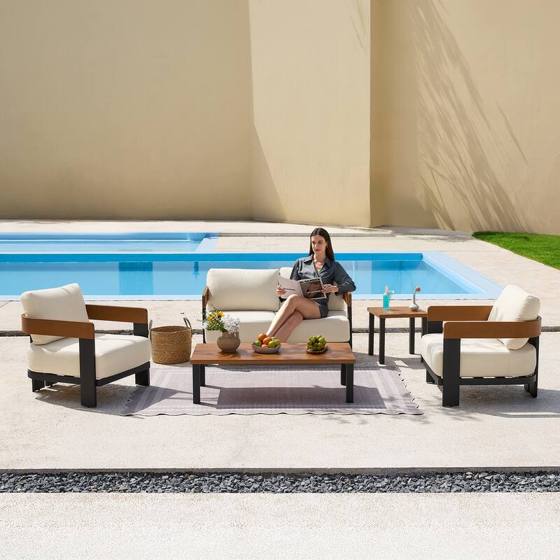 5 - Piece Outdoor Seating Group With Cushions