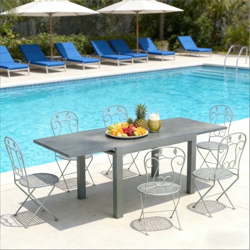GDFStudio - Orion Extendable Outdoor Dining Table for Versatile Patio Entertaining(Only table) - Rectangle