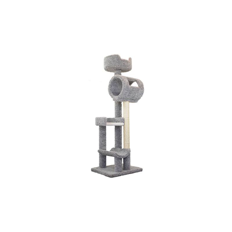 Multi-Level Climbing Cat Tower with Deep Beds and Sisal Rope Posts for Large Indoor Cats