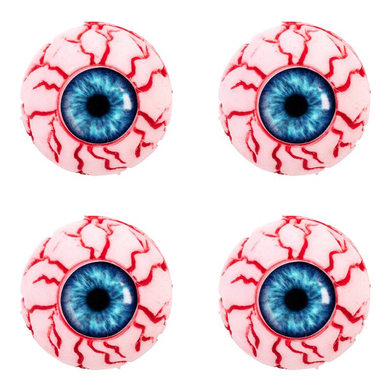 Set of 4 Bloodshot Eyeballs Halloween Decorations 2"