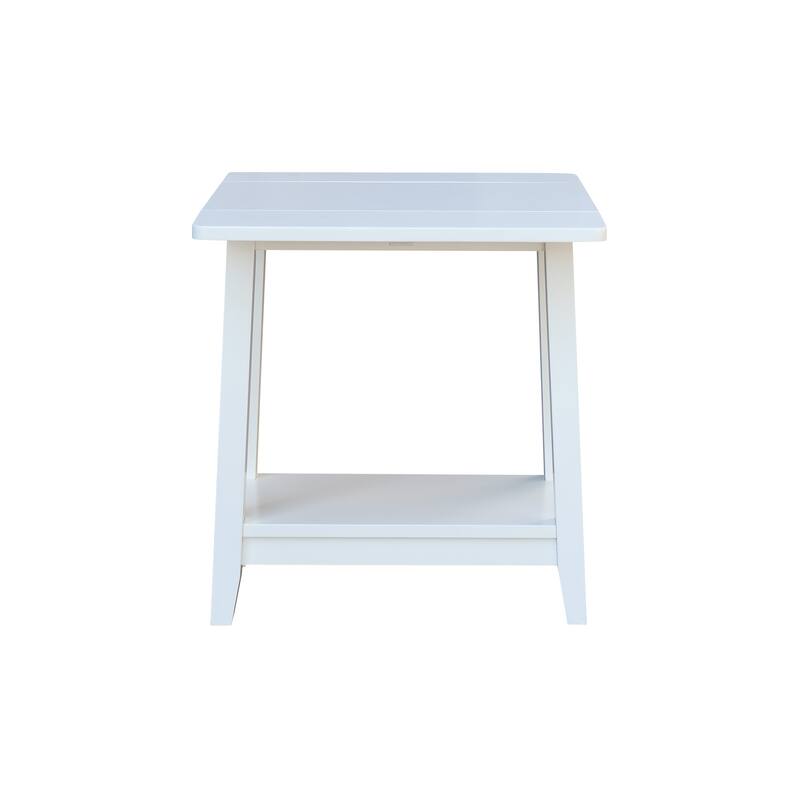 Square Solid Wood Drop Leaf Side Table