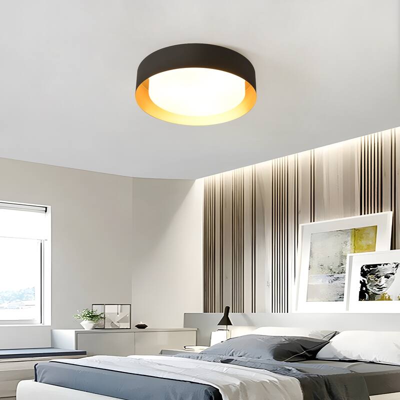Modern Minimalist Round Drum Flush Mount Ceiling Lights