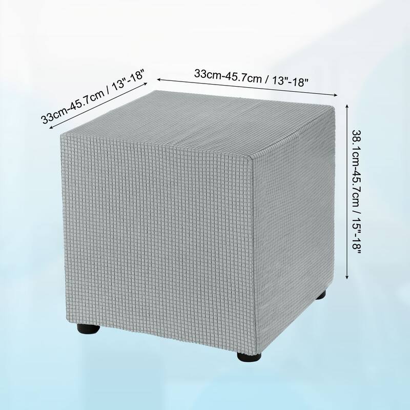 Square Ottoman Cover 18x18x18 inch Polyester Ottoman Slipcovers