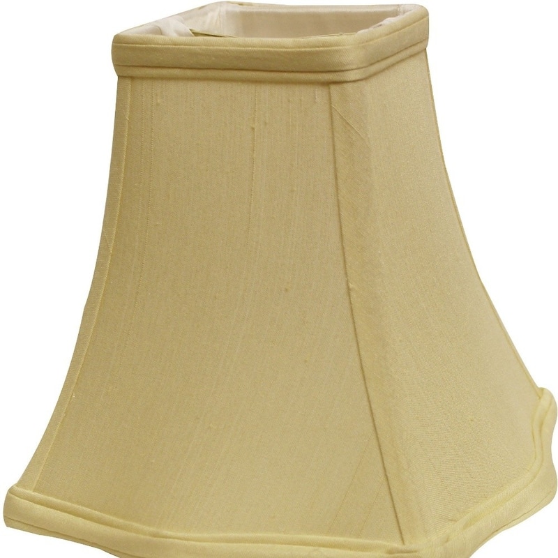 16" Antique White Premium Square Monay Shantung Lampshade - 16" L x 16" W x 12" H