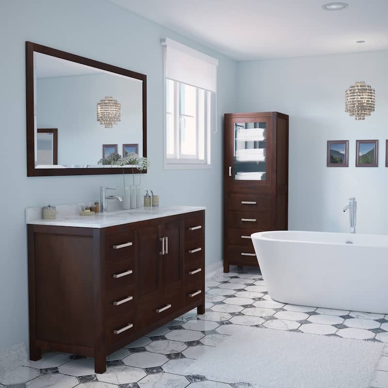 Wyndham Collection WC1414LT Sheffield 71-1/4" Hardwood Free Standing