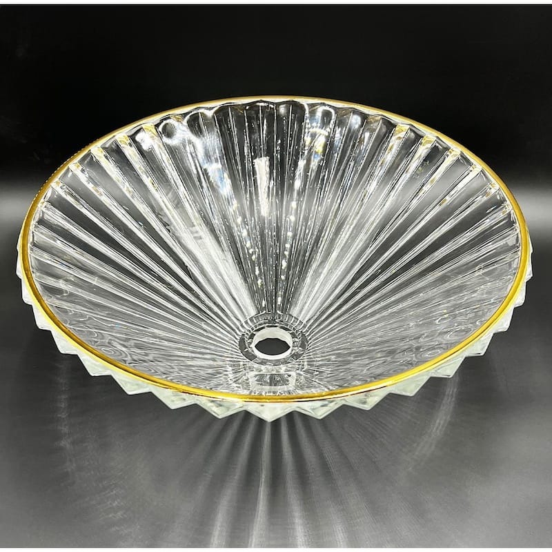 CastelloUSA 20" Diamond Brilliance Glass Vessel Sink