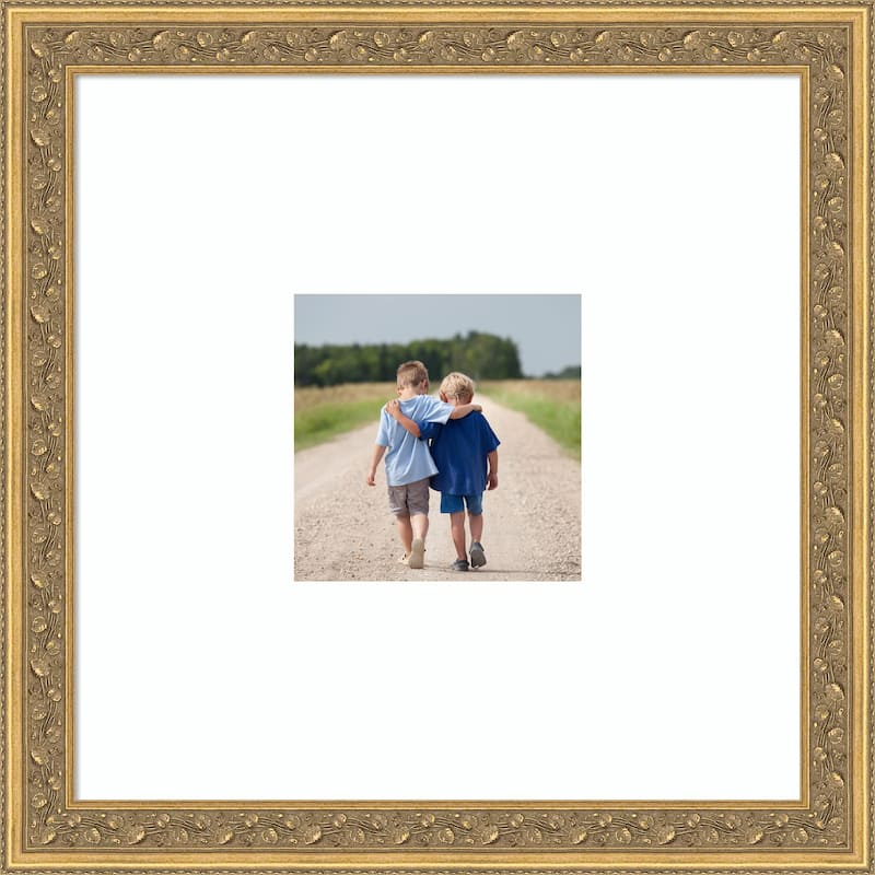 Carter Dark Gold Picture Frame, Photo Frame - 20x20 Matted to 8x8