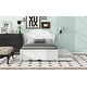 preview thumbnail 7 of 14, White Full Size Platform Bed wFlower Shape Headboard for Kids Teens, Wood Bed Frame wTrundle, Slat Support, No Box Spring Need